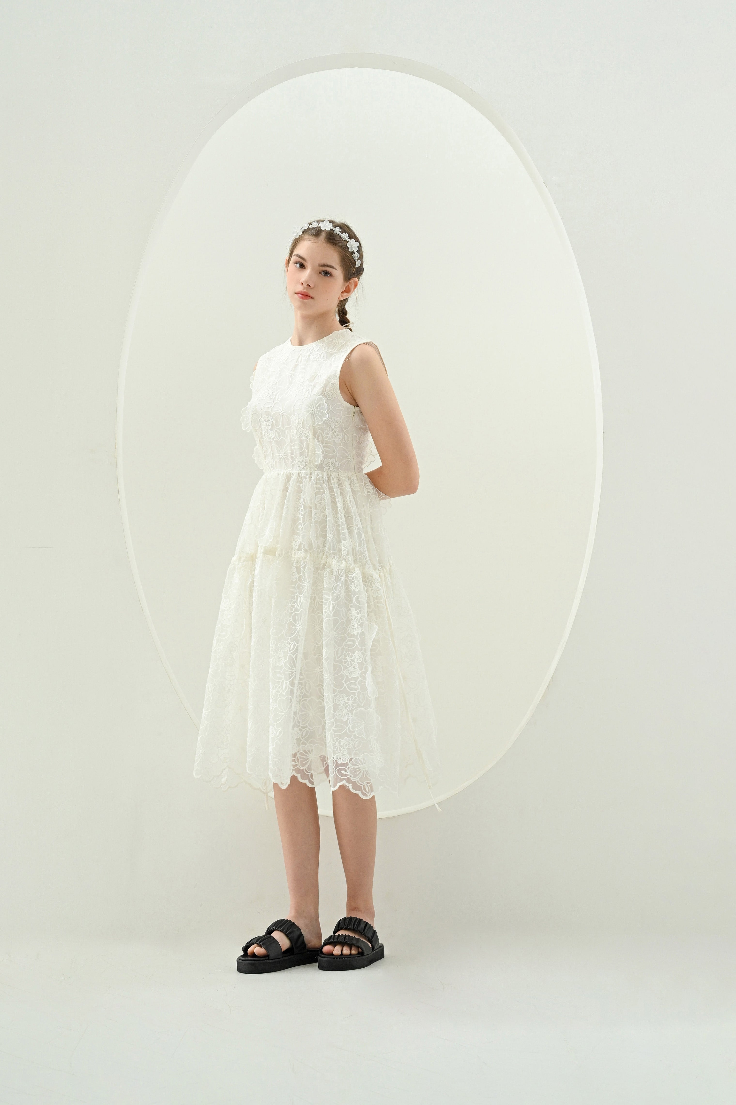 Marin Dress -  White Blooms