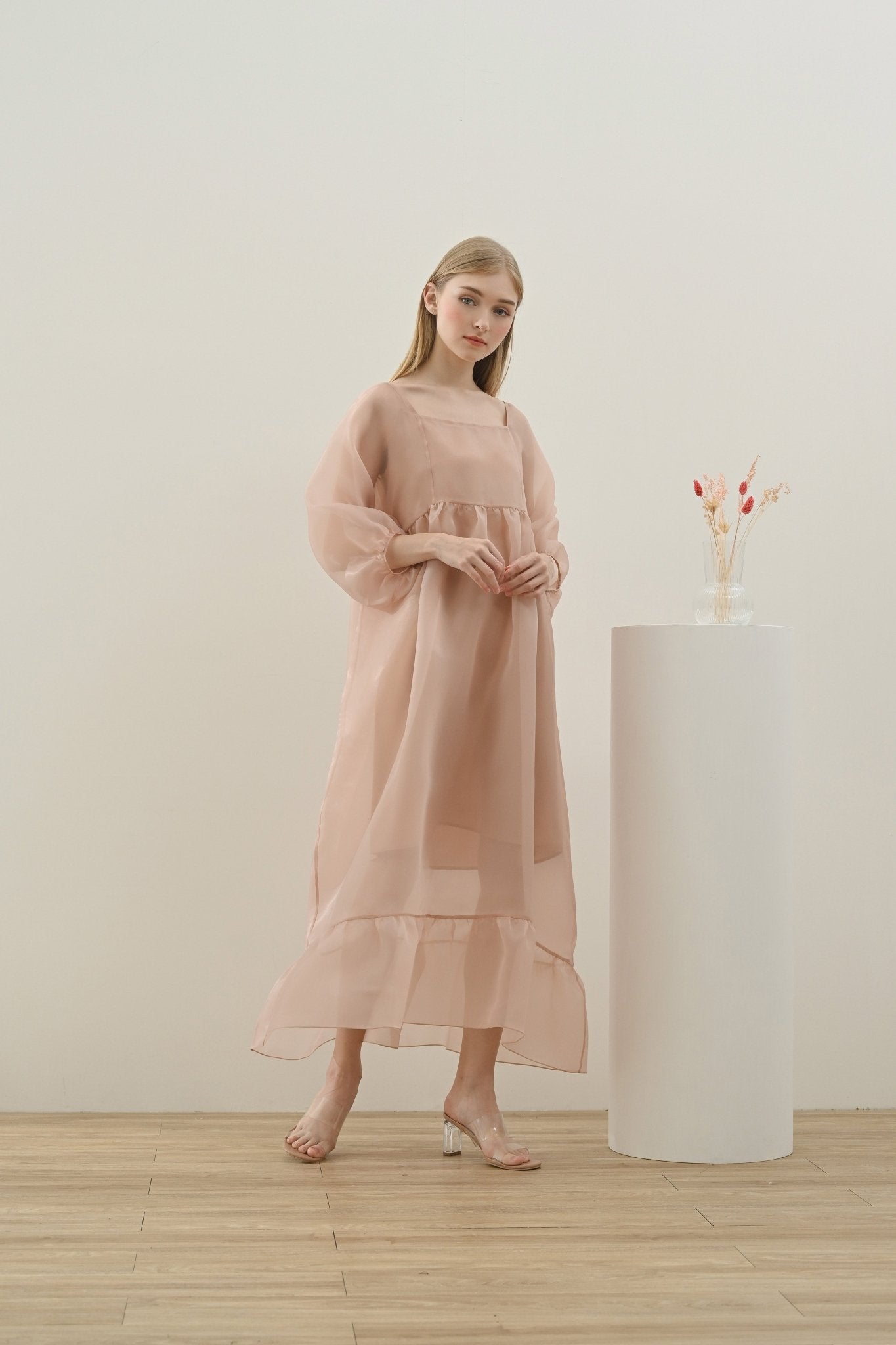 Clio Signature Dress - Dusty Blush