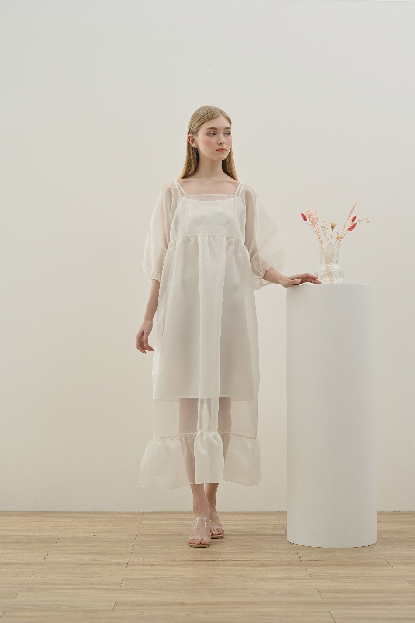 Clio Signature Dress - Pearl